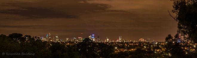 The city looked beautiful tonight from Park Crescent in Essendon. 